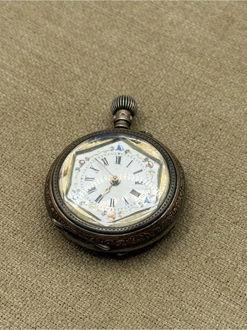 Antique 1920s Brass Pocket Watch